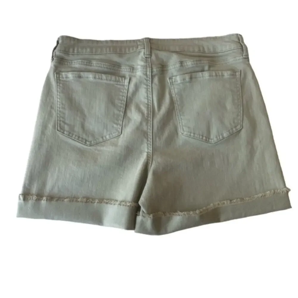 NYDJ Sage Green Denim Cut off Shorts - Size 8